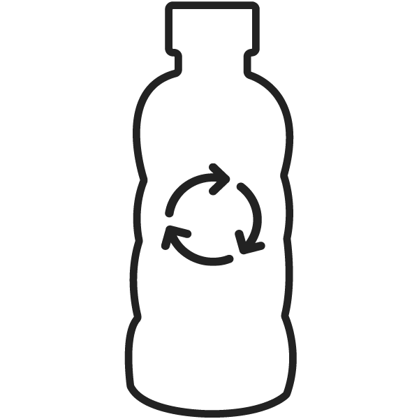 Made from recycled plastic bottles